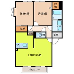 トゥール・モンド　Aの物件間取画像